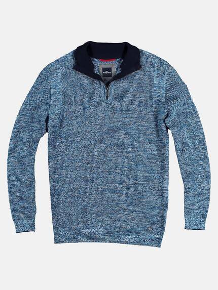 engbers Herren Softer Stehkragenpullover Himmelblau 28898