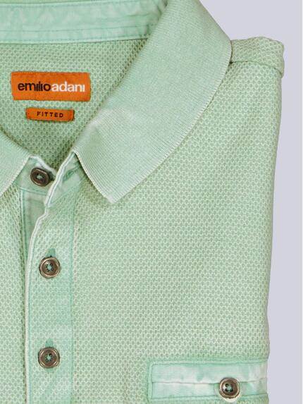 emilio adani Herren Polo-Shirt slim fit Türkis 38631