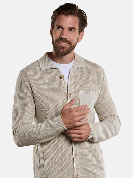 engbers Herren Cardigan strukturiert Beige 34141 engbers Herren Cardigan strukturiert Beige 34141
