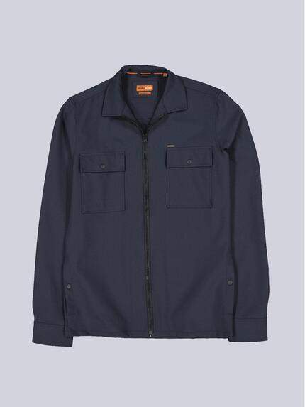 emilio adani Herren Hemd uni Marineblau 40332