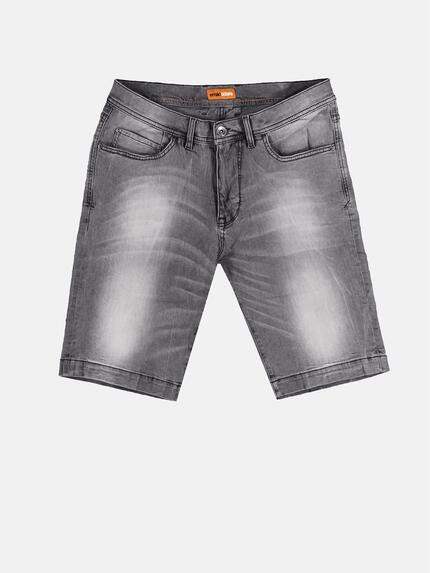 emilio adani Herren Authentisch gewaschene Bermuda Grau 29859