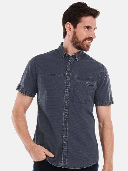 engbers Herren Kurzarm-Hemd gestreift Blau 34757 engbers Herren Kurzarm-Hemd gestreift Blau 34757