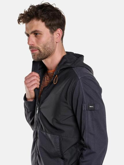 engbers Herren Sweatjacke mit Kapuze Schwarz 33152