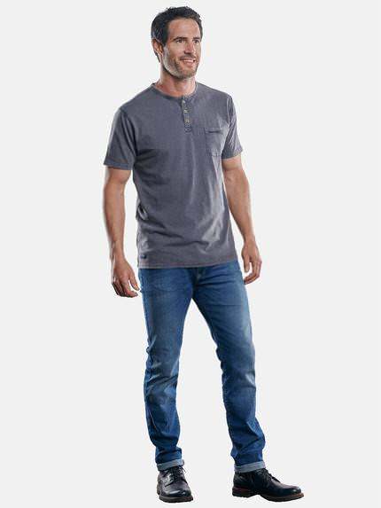 engbers Herren Frisch gefärbtes Henley T-Shirt Granitgrau 30276 engbers Herren Frisch gefärbtes Henley T-Shirt Granitgrau 30276