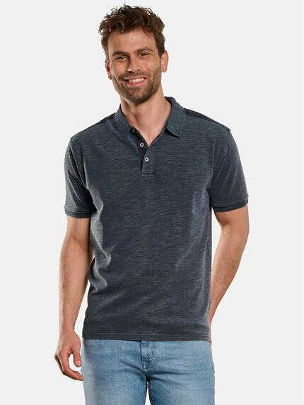 engbers Polo-Shirt gestreift Saphirblau