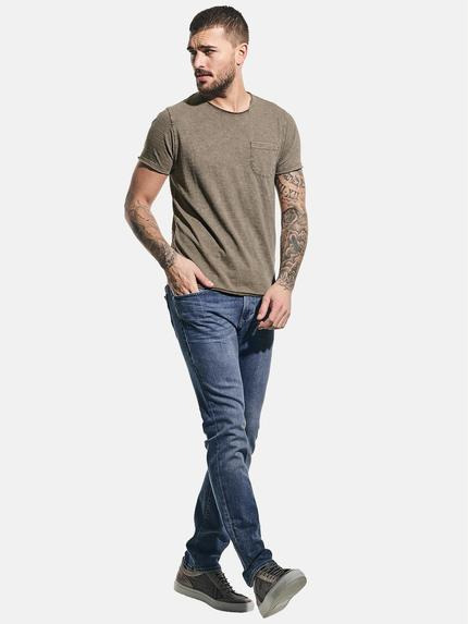 emilio adani Herren Streifenshirt aus softem Slub-Jersey Braun 31140 emilio adani Herren Streifenshirt aus softem Slub-Jersey Braun 31140
