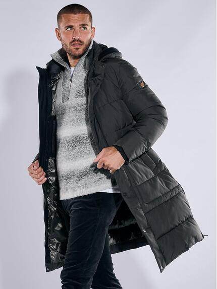 emilio adani Herren Mantel regular Grau 37468
