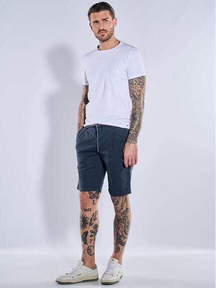 emilio adani Herren Chino-Bermuda mit Tunnelzug Blau 39008 emilio adani Herren Chino-Bermuda mit Tunnelzug Blau 39008