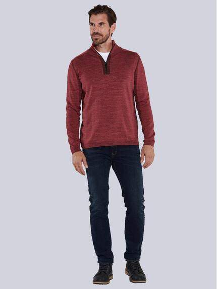 engbers Herren Pullover mit Troyerkragen Rot 35851 engbers Herren Pullover mit Troyerkragen Rot 35851