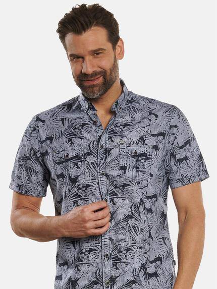 engbers Herren Kurzarm-Hemd gemustert Saphirblau 32818 engbers Herren Kurzarm-Hemd gemustert Saphirblau 32818