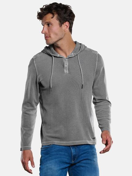 engbers Langarm-Shirt mit Kapuze Anthrazit