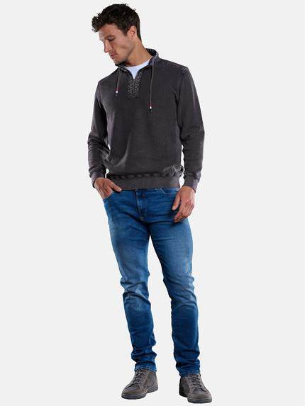 engbers Herren Sweatshirt Stehkragen Schwarz 33739 engbers Herren Sweatshirt Stehkragen Schwarz 33739