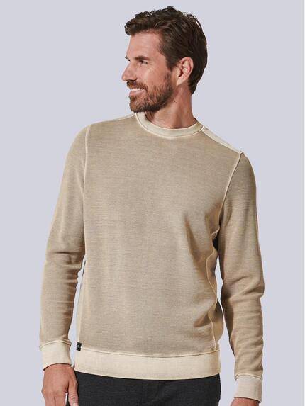 engbers Herren Sweatshirt strukturiert Beige 35314 engbers Herren Sweatshirt strukturiert Beige 35314