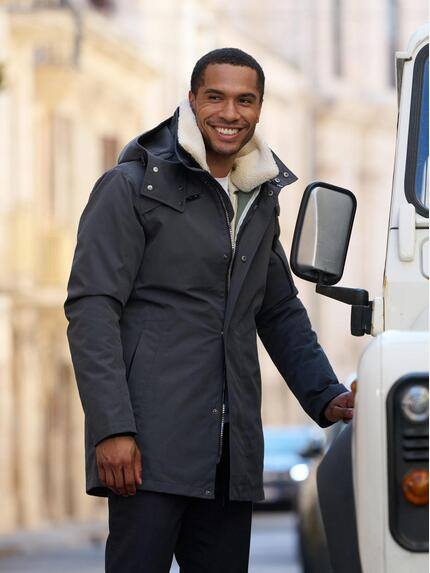 emilio adani Herren 2 in 1 Jacke mit Funktion Grau 39328