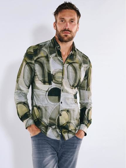 emilio adani Langarm-Hemd slim fit Braun