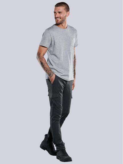 emilio adani Herren T-Shirt Rundhals Grau 33349 emilio adani Herren T-Shirt Rundhals Grau 33349