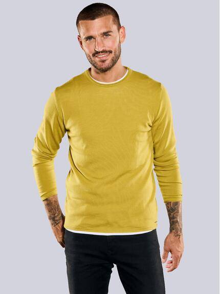 emilio adani Pullover regular Limonengelb