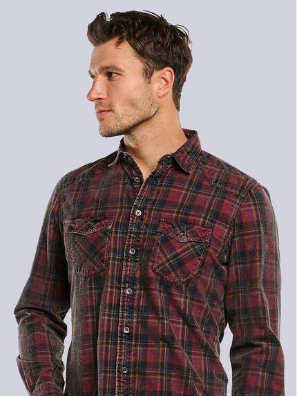 engbers Herren Langarm-Hemd aus Baby-Cord Feuerrot 33668 engbers Herren Langarm-Hemd aus Baby-Cord Feuerrot 33668