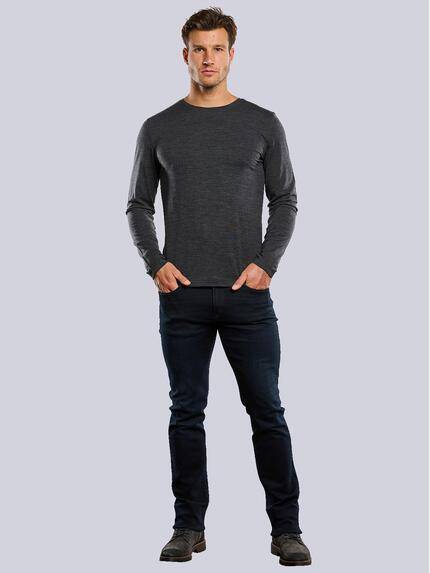 ENGBERS GERMANY Herren Langarmshirt aus Merinowolle Grau 34040 ENGBERS GERMANY Herren Langarmshirt aus Merinowolle Grau 34040