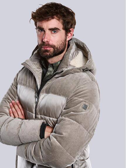 engbers Herren Jacke mit abnehmbarer Kapuze Beige 33536