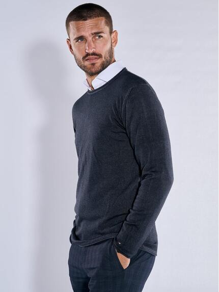 emilio adani Pullover uni Saphirblau
