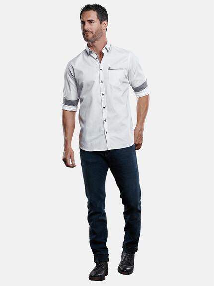 engbers Herren Hemd uni Reinweiss 28959