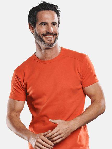 engbers Herren Souveränes Basic T-Shirt aus der "My Favorite" Kollektion Orange 30293 engbers Herren Souveränes Basic T-Shirt aus der "My Favorite" Kollektion Orange 30293