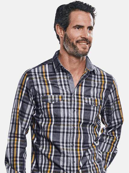 engbers Herren Modisch gefärbtes Karohemd Safrangelb 30835 engbers Herren Modisch gefärbtes Karohemd Safrangelb 30835