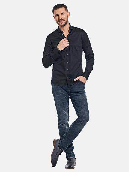 emilio adani Herren Hemd aus der "My Favorite" Kollektion Schwarz 32987