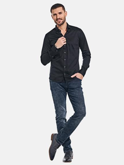 emilio adani Herren Langarmhemd "My Favorite" aus Jersey Schwarz 36228 emilio adani Herren Langarmhemd "My Favorite" aus Jersey Schwarz 36228