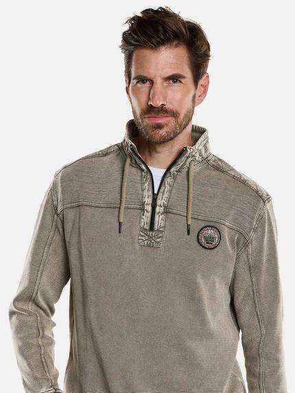 engbers Herren Sweatshirt mit Stehkragen Braunbeige 33763 engbers Herren Sweatshirt mit Stehkragen Braunbeige 33763