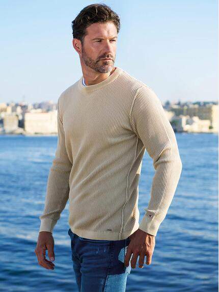 emilio adani Herren Pullover strukturiert Beige 39230 emilio adani Herren Pullover strukturiert Beige 39230