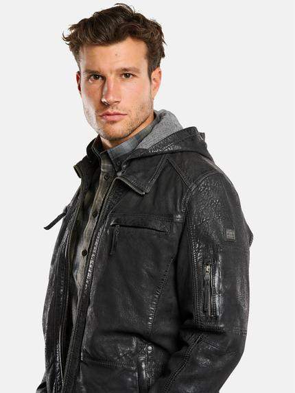engbers Herren Lederjacke Schwarz 33548