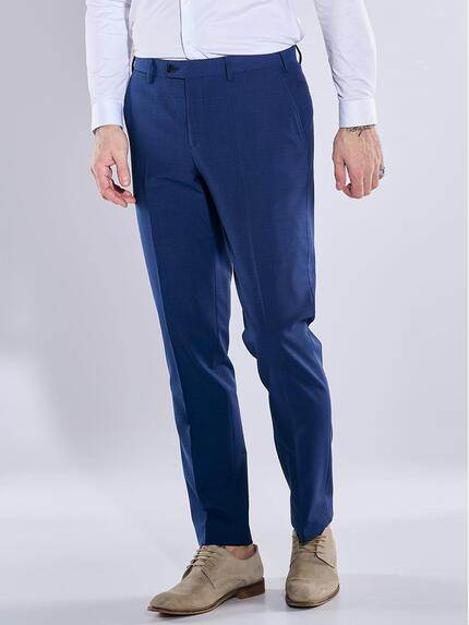 emilio adani Anzug-Hose slim fit Saphirblau