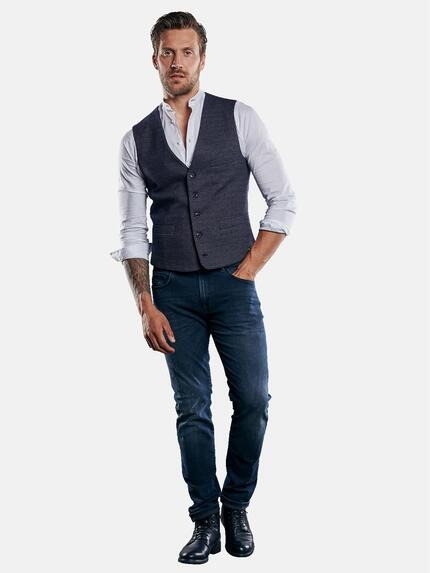 emilio adani Herren Aufwendig verarbeitete Sakkoweste Blau 30235 emilio adani Herren Aufwendig verarbeitete Sakkoweste Blau 30235