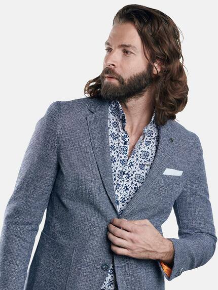 emilio adani Herren Freizeit-Sakko slim fit Blau 29613 emilio adani Herren Freizeit-Sakko slim fit Blau 29613