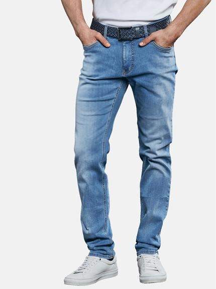 engbers Jeans 5-Pocket Superstretch Taubenblau