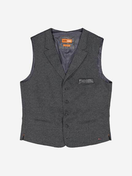 emilio adani Herren Sakko-Weste slim fit Grau 37567