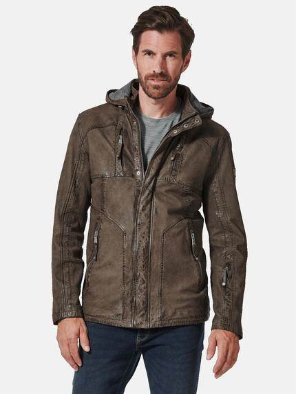 engbers Lederjacke regular Dunkelbraun