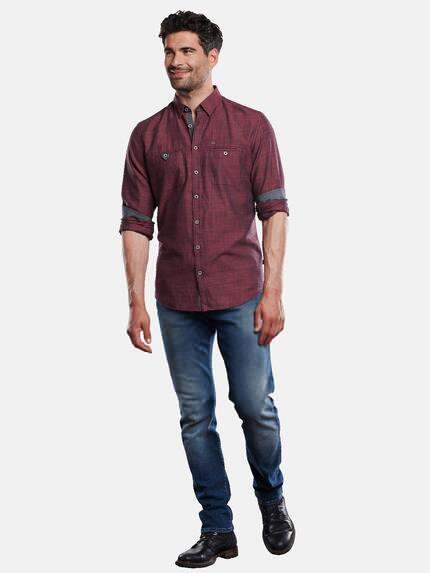 engbers Herren Langarm-Hemd mit feiner Struktur Signalrot 32008 engbers Herren Langarm-Hemd mit feiner Struktur Signalrot 32008