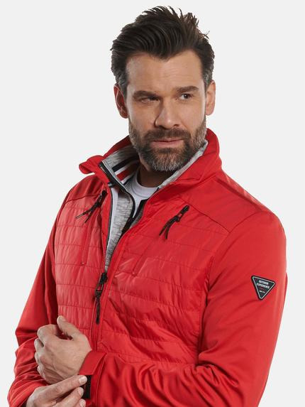 engbers Herren Steppjacke im Materialmix Feuerrot 32578 engbers Herren Steppjacke im Materialmix Feuerrot 32578