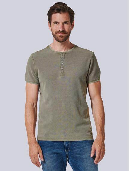 engbers Henley-Shirt uni Braunbeige