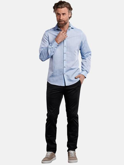 ENGBERS GERMANY Herren Langarmhemd aus hochwertigem Leinenmaterial Mittelblau 29784 ENGBERS GERMANY Herren Langarmhemd aus hochwertigem Leinenmaterial Mittelblau 29784