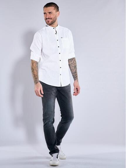 emilio adani Herren Langarm-Hemd uni Weiß 37139 emilio adani Herren Langarm-Hemd uni Weiß 37139