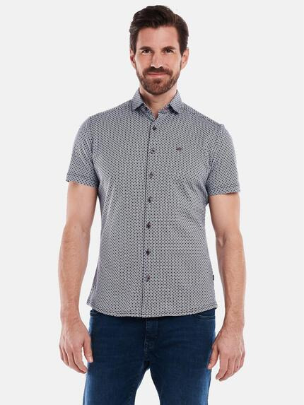engbers Kurzarm-Hemd slim fit Schwarz