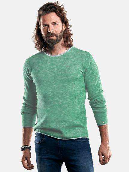 emilio adani softer Pullover mit Strukturoberfläche Grasgruen