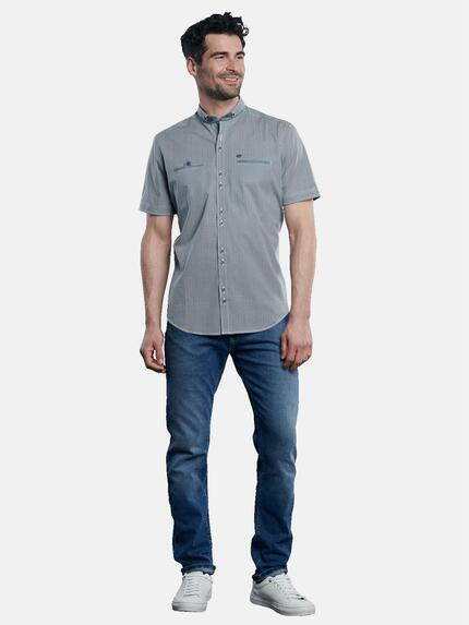 engbers Herren Kurzarm-Hemd-gemustert Saphirblau 31592 engbers Herren Kurzarm-Hemd-gemustert Saphirblau 31592