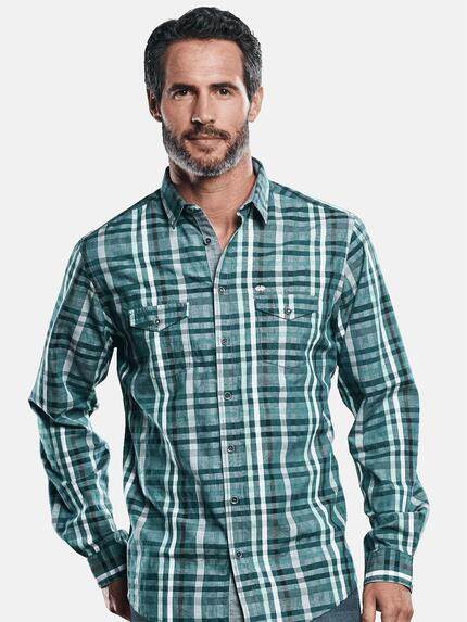engbers Herren Modisch gefärbtes Karohemd Petrolgruen 30836 engbers Herren Modisch gefärbtes Karohemd Petrolgruen 30836