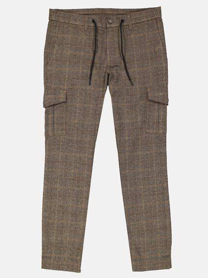 emilio adani Herren Cargo Hose slim-fit Braun 33697 emilio adani Herren Cargo Hose slim-fit Braun 33697