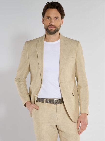 engbers Herren Anzug-Sakko slim fit Beige 36474